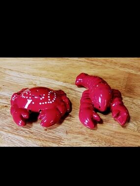 Lobster and Crab Ceramic Salt & Pepper Shakers